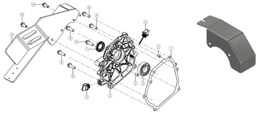 SECTION 4 - CRANKCASE COVER, CLUTCH & CHAIN GUARDS