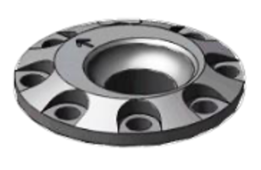 LOWER HEAD ECCENTRIC 2MM Ø10MM WHITE GALVANIZED (1 pieces)