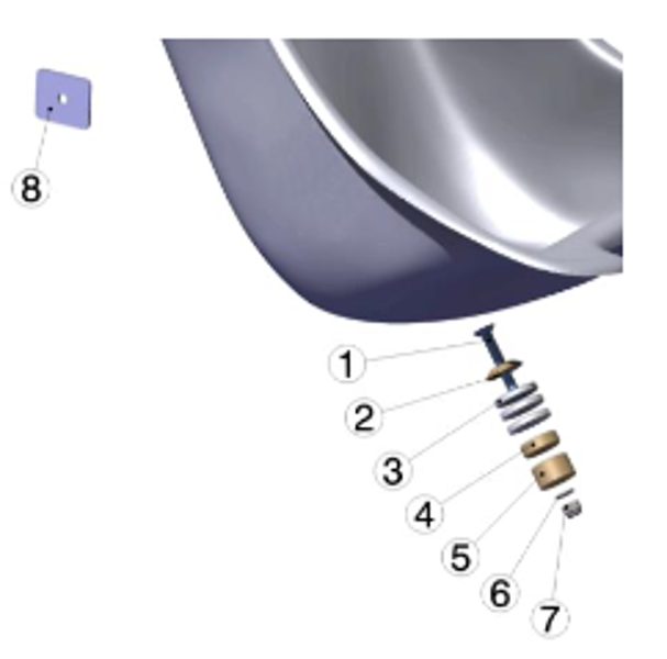 Item Nr1 -SCREW COUNTERSUNK HEAD M8x70MM (1 pieces)